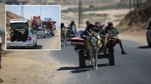 katil israilin saldirilari nedeniyle filistinliler guvenli bolgelere goc ediyor tc1f4Zxv